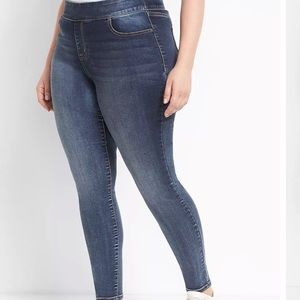 Lane Bryant High Rise Ultimate Stretch Jegging; Size 14; Dark Wash; Lightly used